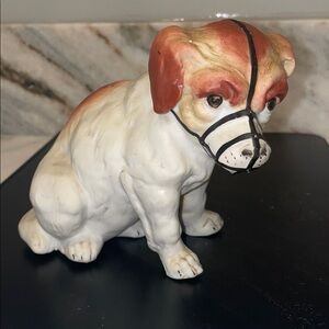 German Bisque Dog with Muzzle